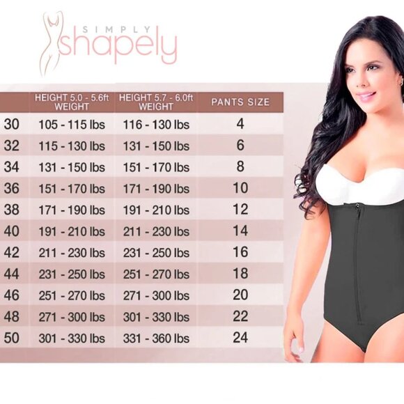 Melibelt Agatha 2018 Post-Surgery Bodysuit in Mocha size 3XL/42 - Picture 3 of 3